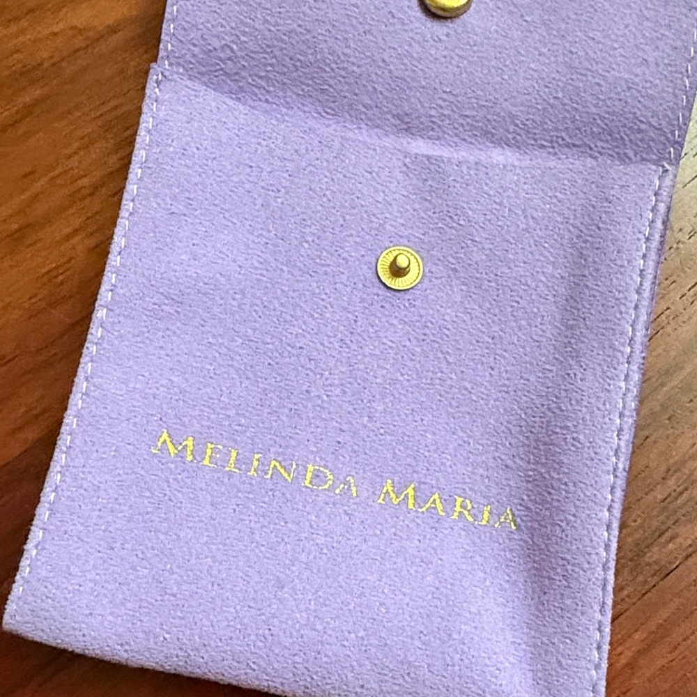 Melinda Maria Clear Crystal Hoop Earrings - Picture 5 of 5